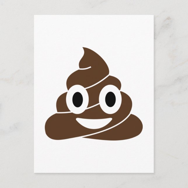 Poop Emoji Postcard (Front)