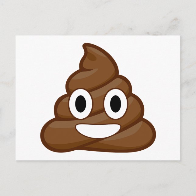 poop emoji postcard (Front)
