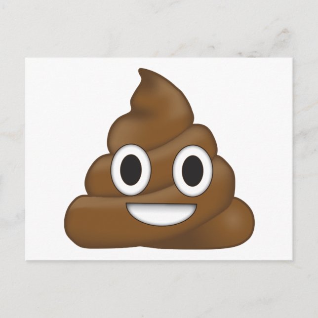 Poop Emoji Postcard (Front)