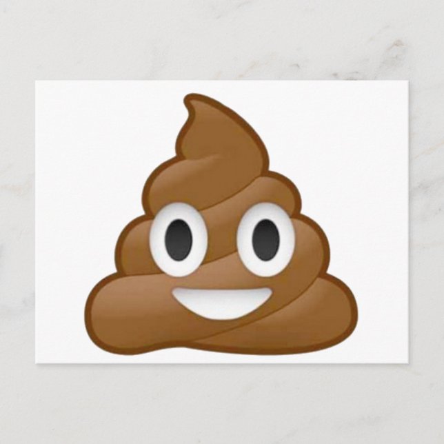 Poop emoji postcard (Front)