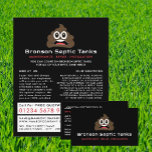 Poop Emoji, Septic Company, Septic Engineer Advert Flyer<br><div class="desc">Poop Emoji,  Septic Company,  Septic Engineer Advertising Flyers By The Business Card Store.</div>
