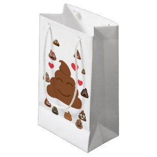 Poop emoji small gift bag