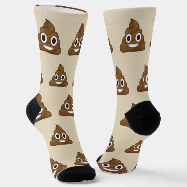 Poop Emoji Socks (Angled)