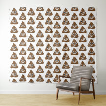 Poop emoji tapestry