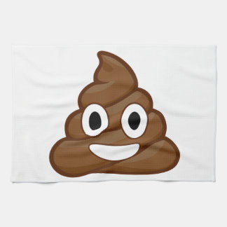 poop emoji tea towel