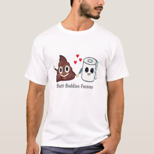 Poop Emoji Toilet Paper BBF Butt Buddies Forever T-Shirt