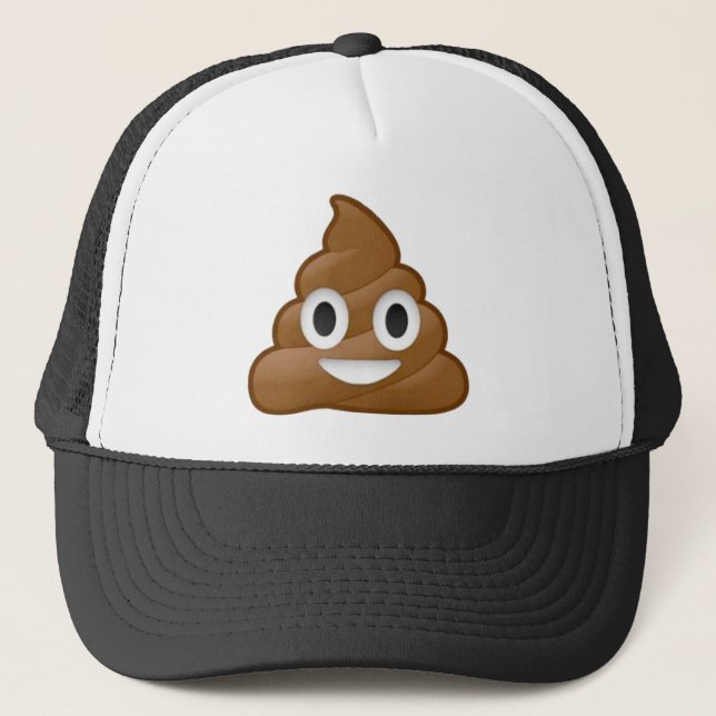 Poop emoji trucker hat (Front)