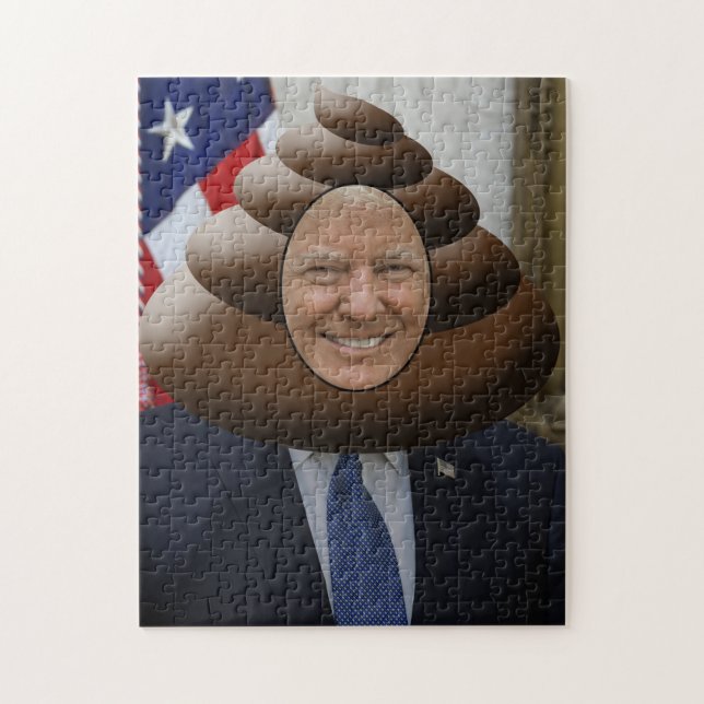 Poop Emoji Trump Head Jigsaw Puzzle (Vertical)