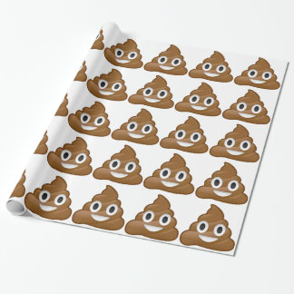 Poop emoji wrapping paper