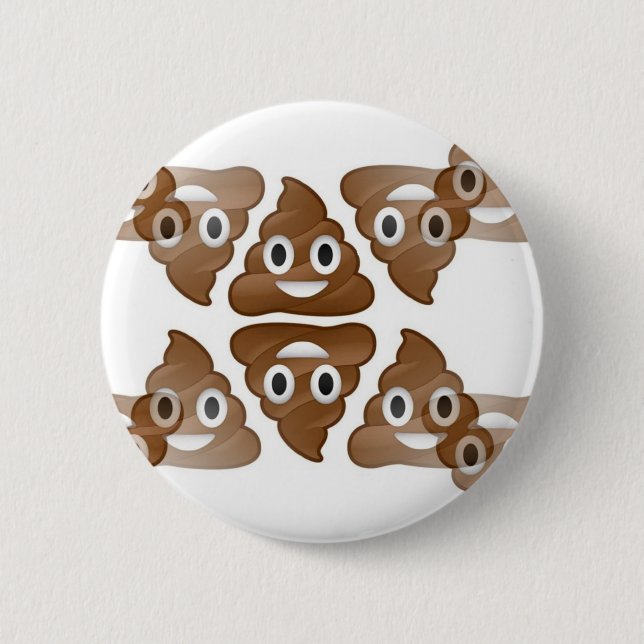 poop emojis 6 cm round badge (Front)