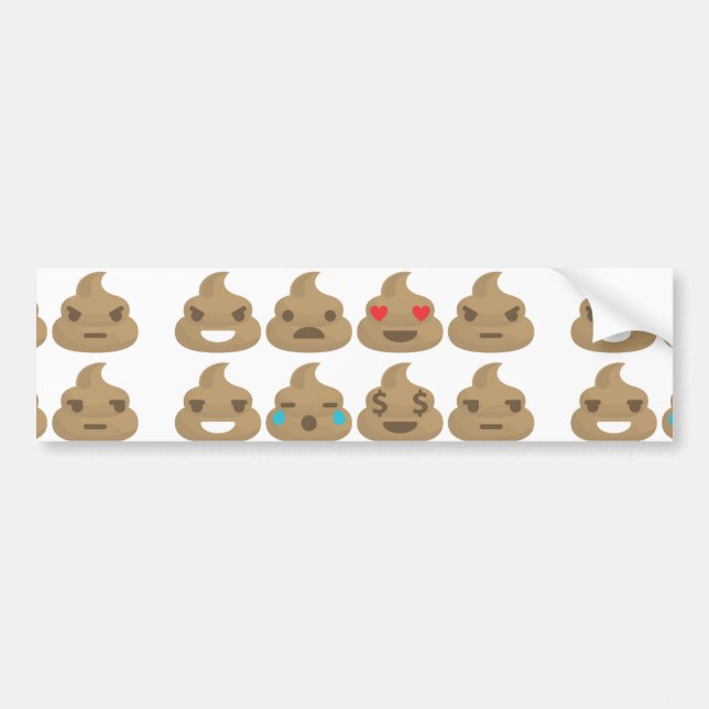 poop emojis bumper sticker (Front)
