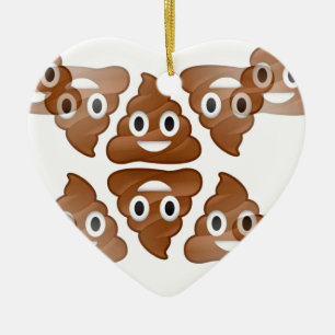 poop emojis ceramic tree decoration