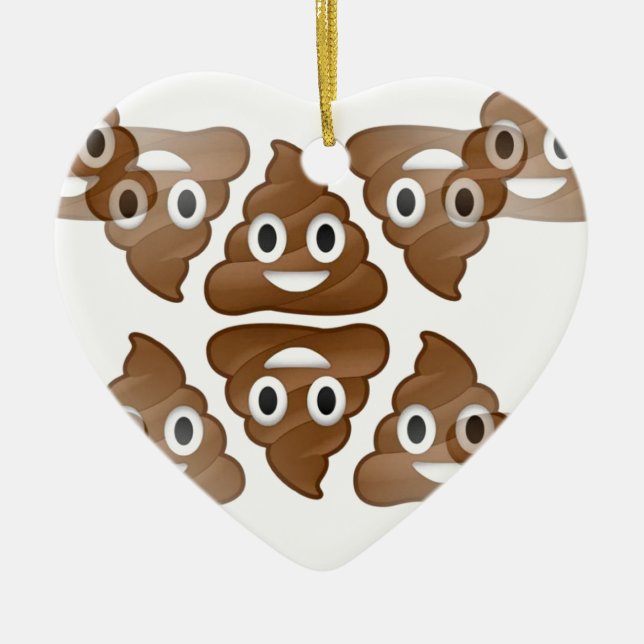 poop emojis ceramic tree decoration (Front)