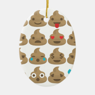 poop emojis ceramic tree decoration