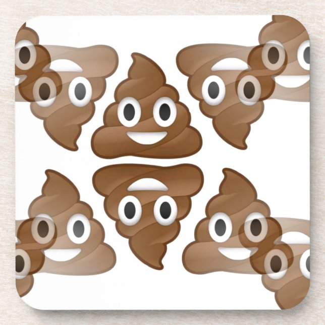 poop emojis coaster (Front)