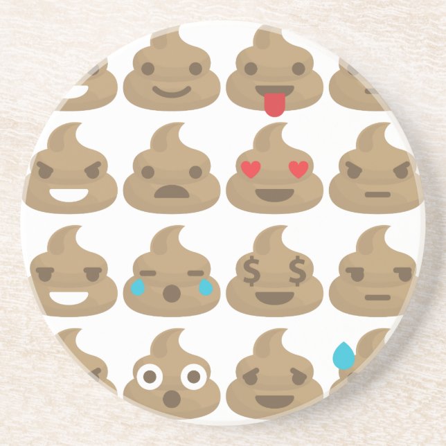 poop emojis coaster (Front)