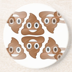 poop emojis coaster
