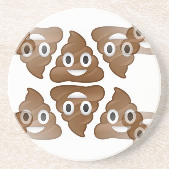 poop emojis coaster (Front)