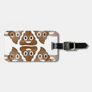 poop emojis luggage tag