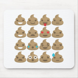 poop emojis mouse mat