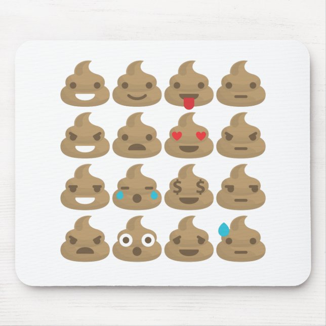 poop emojis mouse mat (Front)