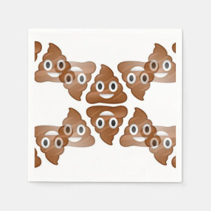 poop emojis paper napkins