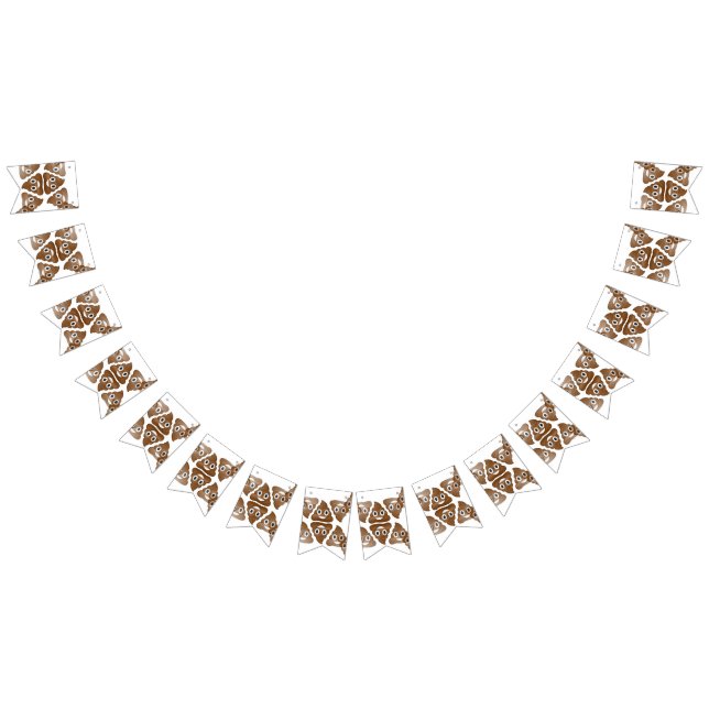 poop emojis party bunting banner (All)