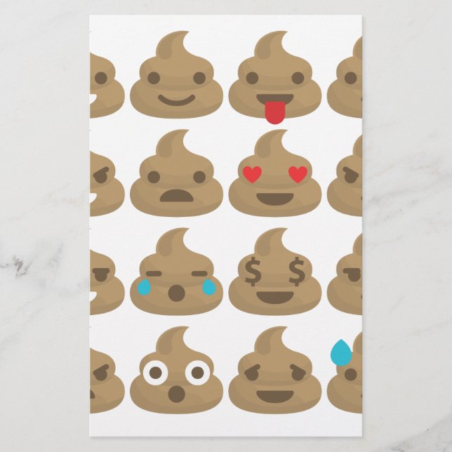 poop emojis stationery (Front)
