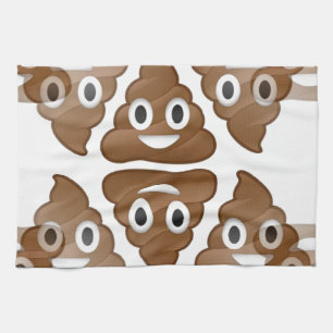 poop emojis tea towel