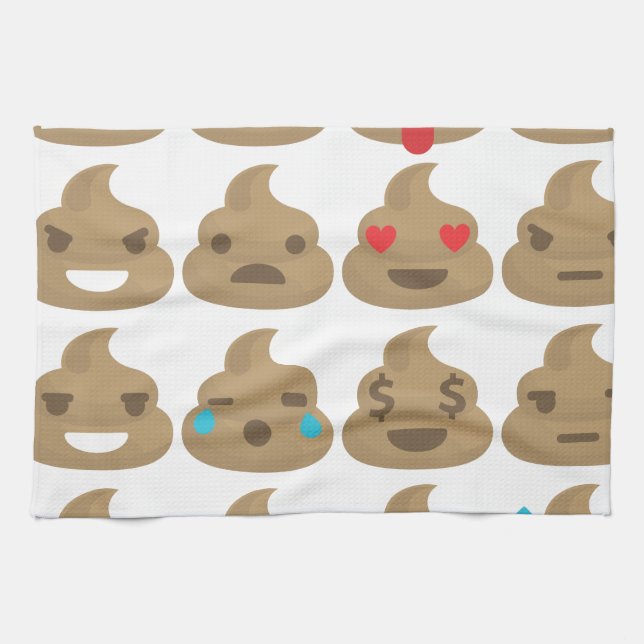 poop emojis tea towel (Horizontal)
