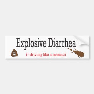 Poop Explosive Diarrhea Speeding Bumper Sticker