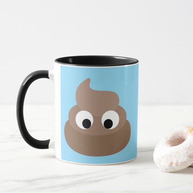 POOP FUNNY COFFEE MUG (With Donut)