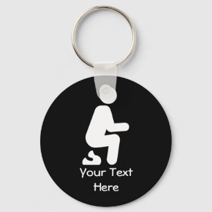 POOP Funny Customise Joke Key Ring