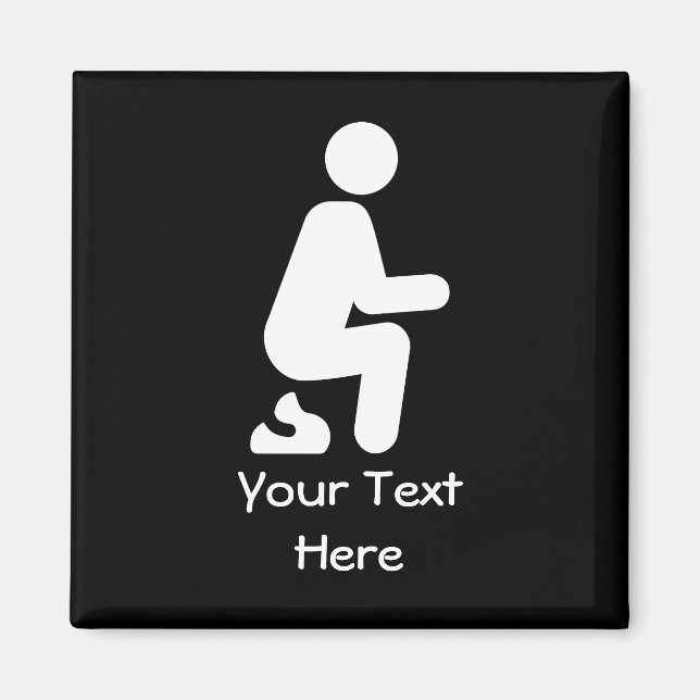 POOP Funny Customise Joke Magnet (Front)