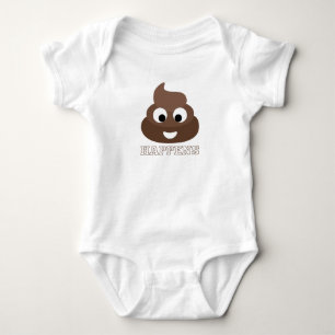 Poop Happens Emoji Baby Bodysuit