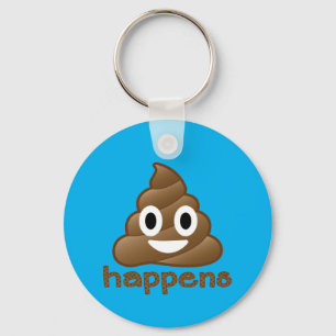 Poop Happens Emoji Key Ring