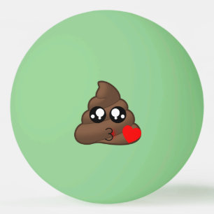 Poop Heart Love Emoji Ping Pong Ball