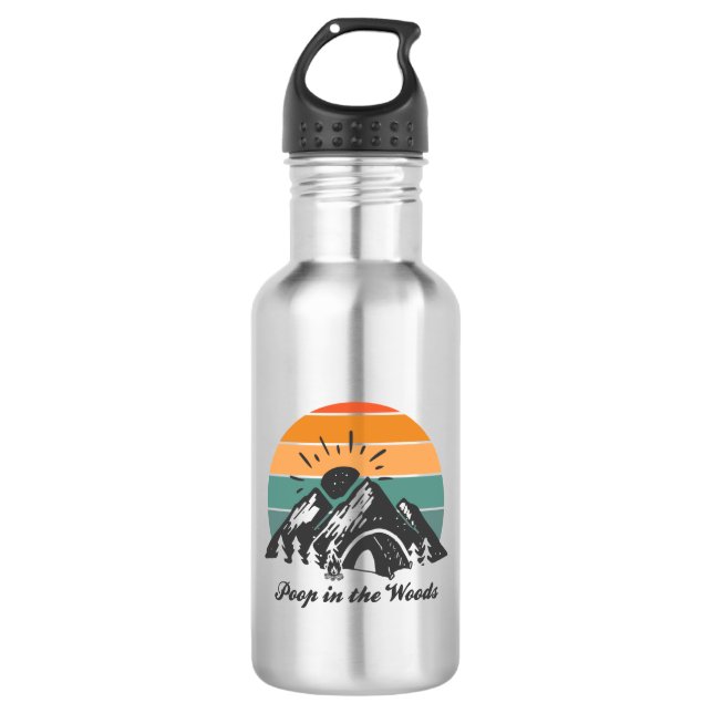 Poop In The Woods 532 Ml Water Bottle (Front)