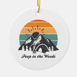 Poop In The Woods Ceramic Tree Decoration