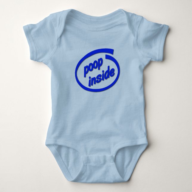 Poop Inside Funny Baby Infant Creeper Romper (Front)