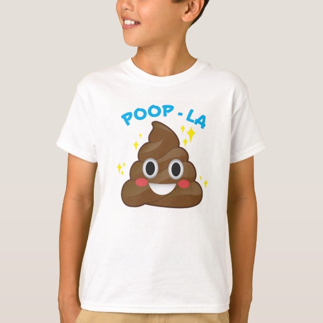 Poop - La Happy Poo Emoji T-Shirt (Front)