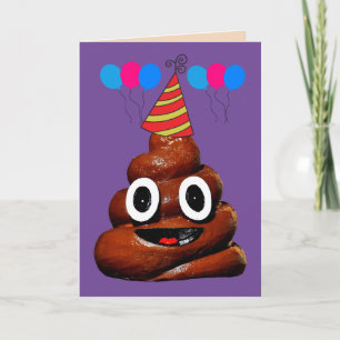 POOP let's party! BIRTHDAY BIG GREETING CARD