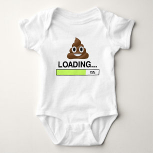 Poop Loading   Emoji T-Shirt Baby Bodysuit