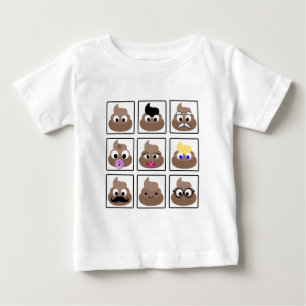 Poop Many Faces Baby T-Shirt