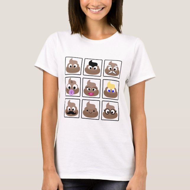 Poop Many Faces T-Shirt (Front)