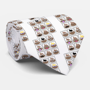 Poop Many Faces Tie