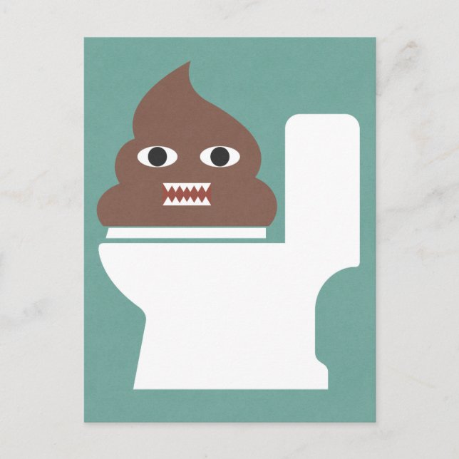 Poop Monster Postcard (Front)