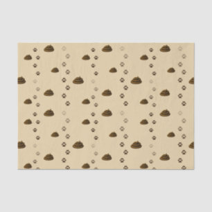 Poop & Paw Prints Cute Messy Pets Animal Lover's Tissue Paper