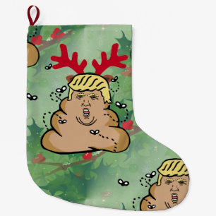 poop reindeer donald trump stocking