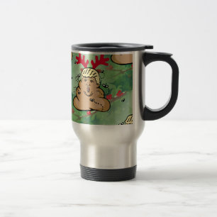 poop reindeer donald trump travel mug
